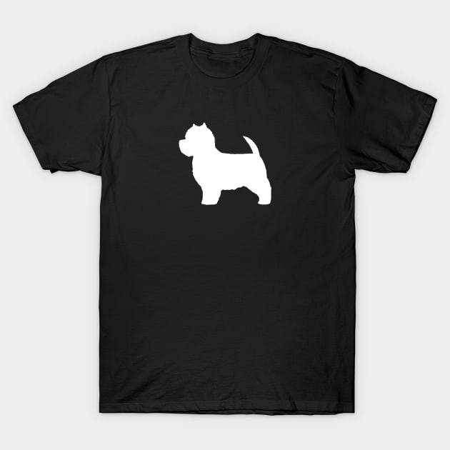 West Highland White Terrier Silhouette T-Shirt by Coffee Squirrel